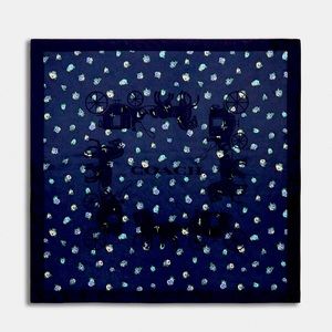 NWT Horse and Carriage Tea Rose Print Silk bandana